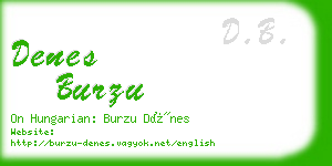 denes burzu business card